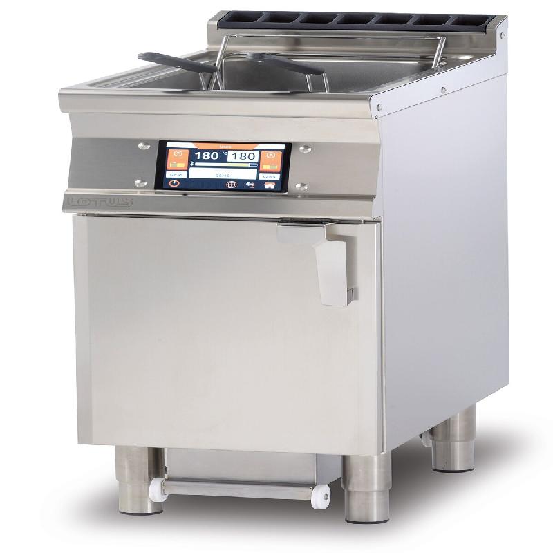 Friteuse électrique digitale 1 bassin 18 lt. Structure en acier inoxydable. Dimensions 40x70,5 h 90 cm. Modèle F18-74ETD - 2083_0