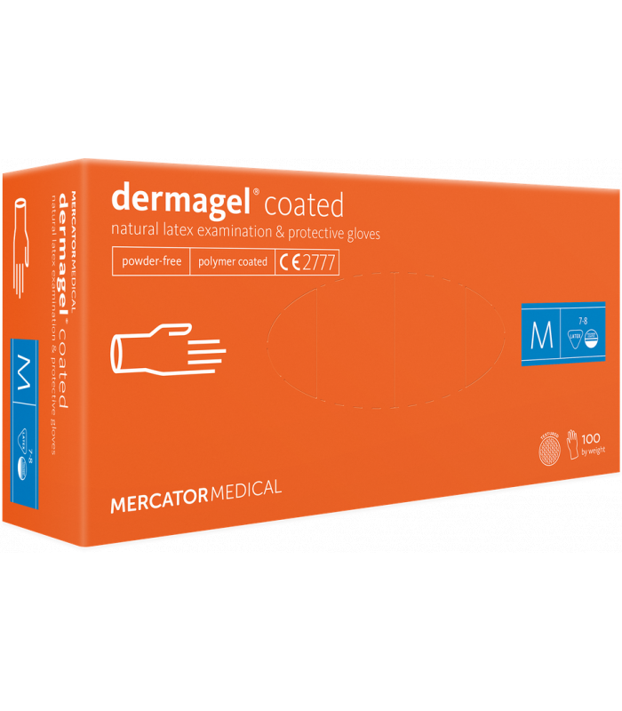Gants latex Dermagel non poudrés boîte de 100 - tailles S 6/7 - protection médicale et travaux domestiques_0