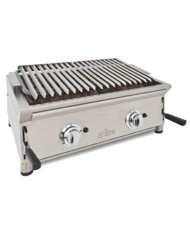 Grill pierre de lave avec grille inox 70 cm| Arilex - 70BAR - 718603515226_0