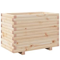 Helloshop26 - Jardinière bac lit surélevé plantes fleurs terrasse jardin 70 x 40 x 49,5 cm bois de pin massif marron 02_0037787 - 3000213960891_0