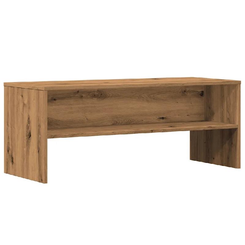 Helloshop26 - Meuble TV bois d'ingénierie moderne grand espace de rangement 100 x 40 x 40 cm en bois chêne artisanal 02_0050675 - Bois massif 300023_0