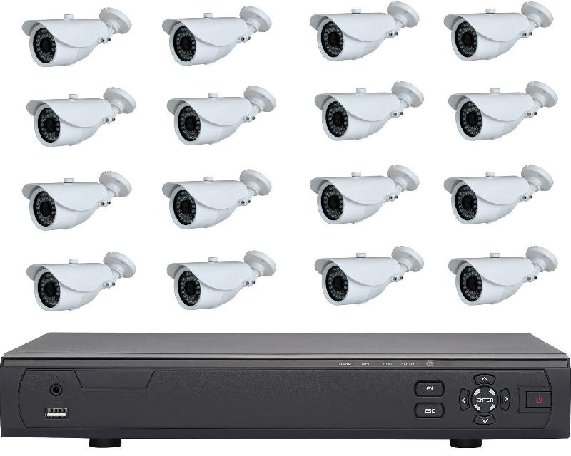Kit vidéosurveillance 16 caméras extérieur ahd 720p + dvr haute définition