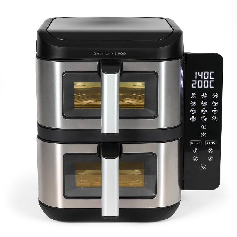 LIVOO friteuse sans huile 2 x 5.5l 2800w DOC344CO - gris 3523930110894_0