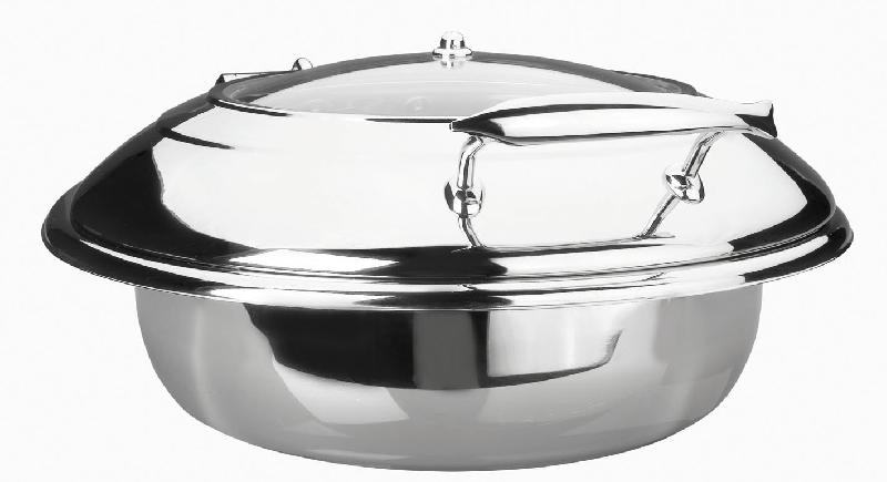 Chafing Dish rond de luxe - Diamètre 37 cm - 6 L - Acier inoxydable 18/10 - Marque Lacor_0