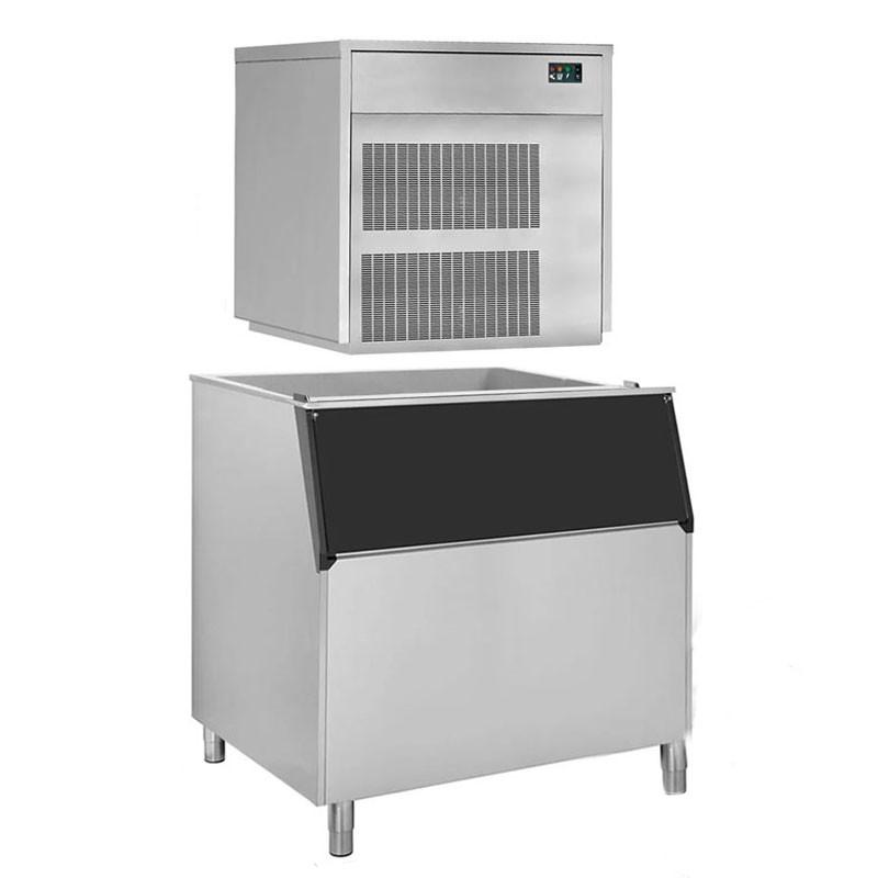 Machine à paillettes de glace - 390 kg/24h avec bac à glaçons de 480 kg_0