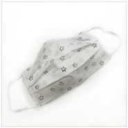 Masque en tissu 3 plis étoile noire - 100% coton certifié Oeko-Tex - lavable et réutilisable - fabrication française_0