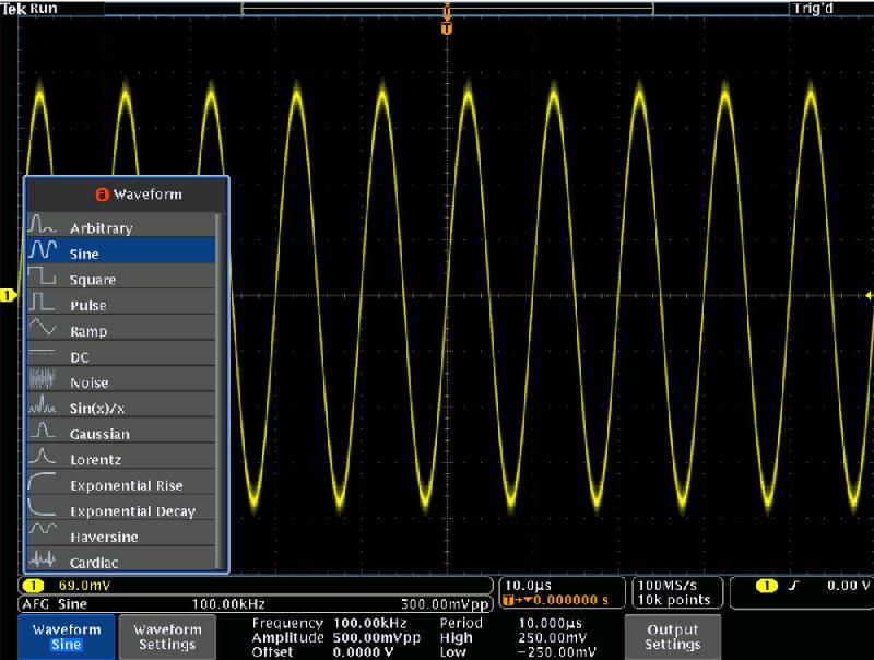 MDO4AFG - Option générateur de fonctions arbitraires pour oscilloscope Tektronix série MDO4000C_0