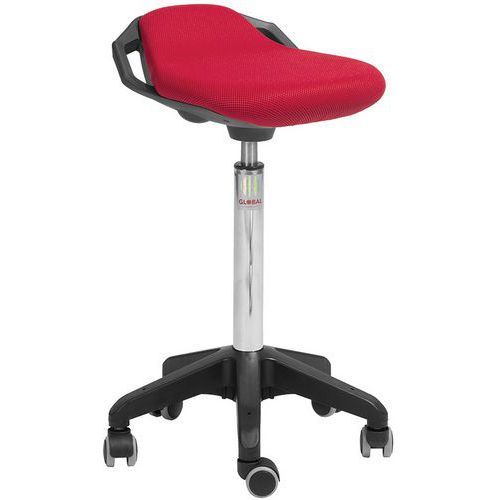 TABOURET OCTOPUS SPACE - TISSU 3D - HAUT - ROUGE - GLOBAL PROFESSIONAL SEATING