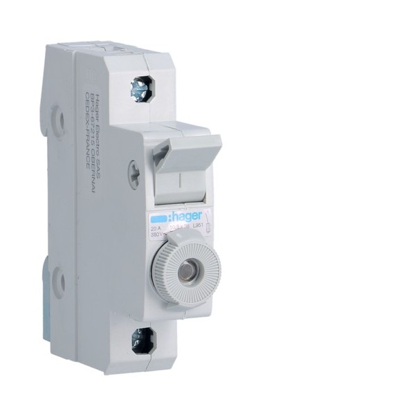 P-FUSIBLE COMBI 1P 20A L38 1M - COMMANDE SIGNAL HAGER L95100