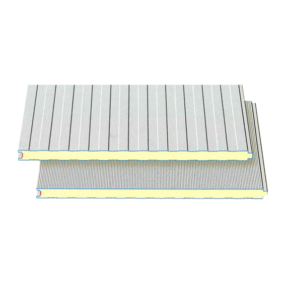 Panneau sandwich de bardage blanc - isolation intérieure et extérieure - épaisseur 40 mm - 2,5 m - mousse polyuréthane_0