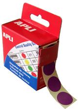APLI PASTILLE DE SIGNALISATION, DIAMÈTRE: 15 MM,VIOLET - LOT DE 12