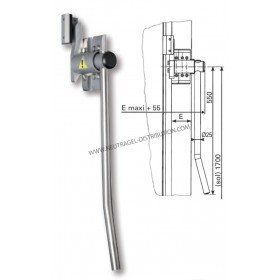 Poignée extérieure réversible en aluminium - Référence PCPE3530C - Pour porte de chambre froide 116 à 160 mm_0