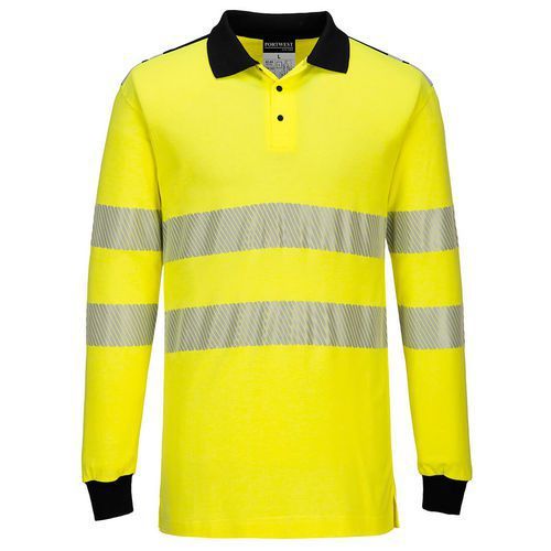 POLO HAUTE VISIBILITÉ IGNIFUGÉ FR70 NOIR/JAUNE M - PORTWEST