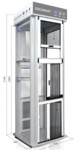 Présentoir multi - compact et élégant avec cadre en aluminium - 4 côtés 6/9 produits ou 2/6 produits_0