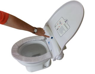 Protection automatique de lunette wc a abattant pour toilettes