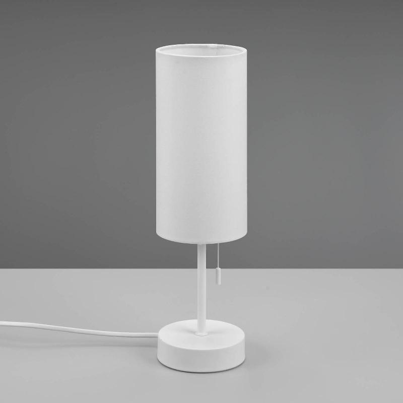 REALITY LEUCHTEN LAMPE À POSER JARO AVEC PORT USB, BLANC/BLANC