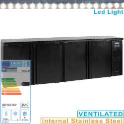 Refroidisseur de bouteilles 4 portes - 630 litres - TAV-B4/D - Réalisation en inox AISI 304 et skin plate_0
