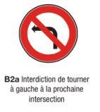 Signalisation d'interdiction et de fin d'interdiction type B2a - Panneaux de police avec dimensions variées_0