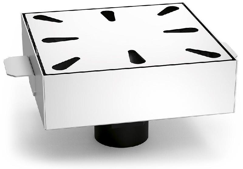 Siphon en acier inoxydable avec sortie verticale 200x200 mm de Fricosmos - G054276_0