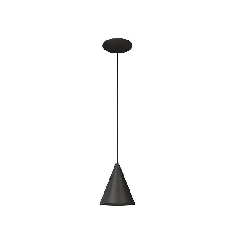 Suspension encastrée Zoe - Lampe suspendue conique LED 7 W, 38°, 3000 K, finition noir mat, IRC > 90, UGR < 19 - Beneito & Faure - noir 4802_0