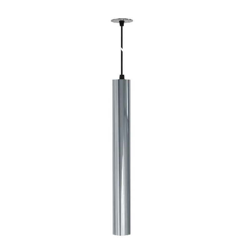 Suspension tubulaire Atmos GU10 XL, argentée, installation en saillie ou encastrée, design orientable - Beneito & Faure - argenté 8436590203002_0