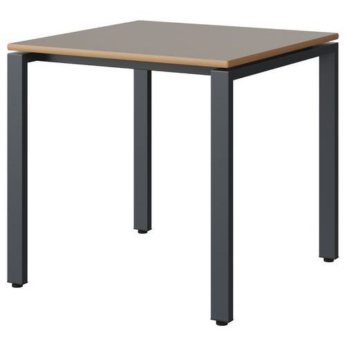 TABLE MALIBU 80X80 T6 SOUDÉ STR ALAI GRIS U727/GRIS 7016