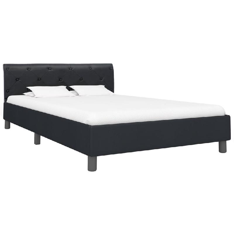 VidaXL Cadre de lit sans matelas noir similicuir 140x200 cm Modèle Wervélia - 284879_0