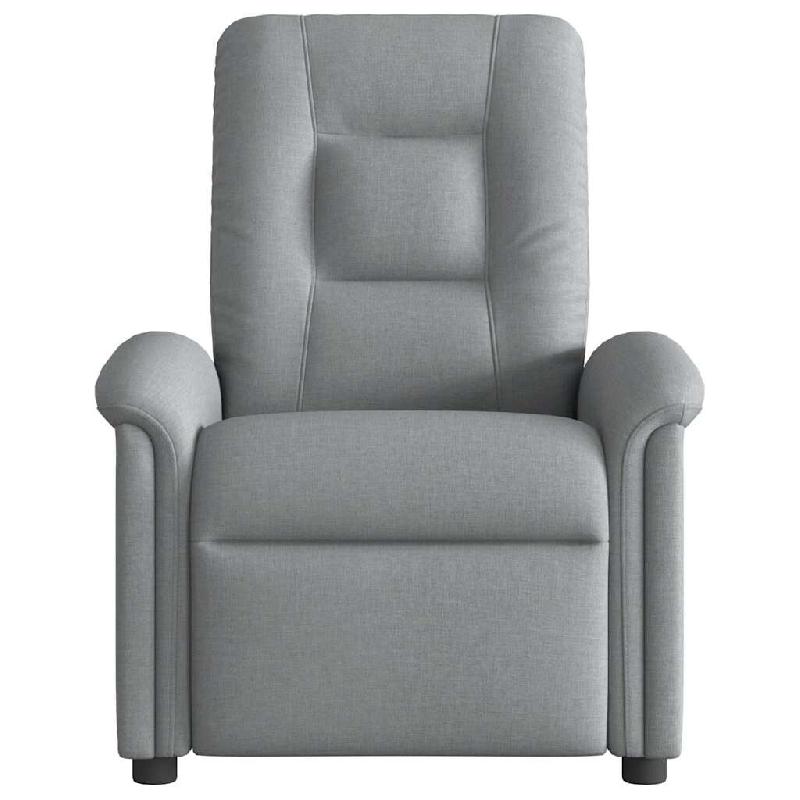 VidaXL Fauteuil de massage inclinable Gris clair Tissu Modèle Norvaria - 8721158336323_0