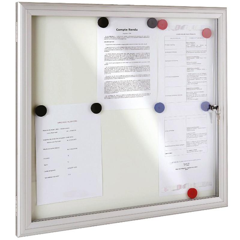 Vitrine extérieure Reverso avec cadre en aluminium 692x518x35mm - SATA - verre de sécurité ou méthacrylate - modèle verv4an3vm - réf 576923_0