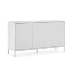 VS Venta-stock Buffet Auri 3 portes couleur Blanc - blanc Bois manufacturé I24176_0