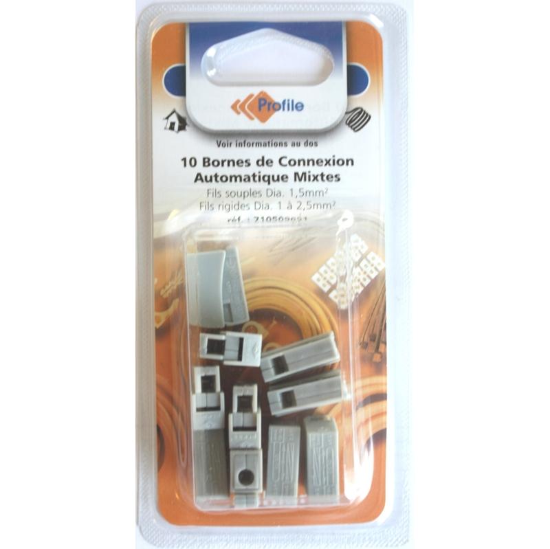 Lot de 10 bornes automatiques mixtes - Transparentes - Marque Profile_0