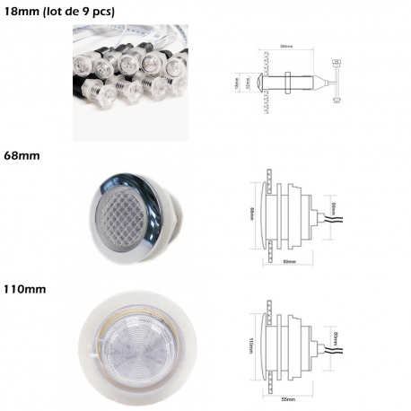 Lot spot LED encastrable