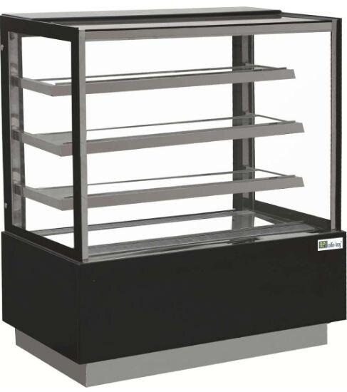 AFI Collin-Lucy Vitrine Pâtisserie Réfrigérée Professionnelle 540 L – 1200 x 660 x 1400 mm – 3 Étagères - noir EDEN500_0
