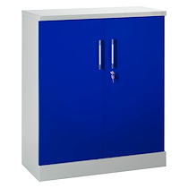 ARMOIRE PORTES BATTANTES COULEURS FUN H 107 CM - BLEU