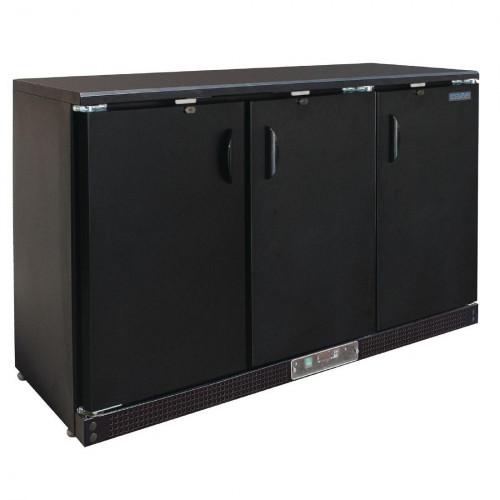 ARRIÈRE BAR RÉFRIGÉRÉ 3 PORTES BATTANTES NOIR POLAR - 335 L