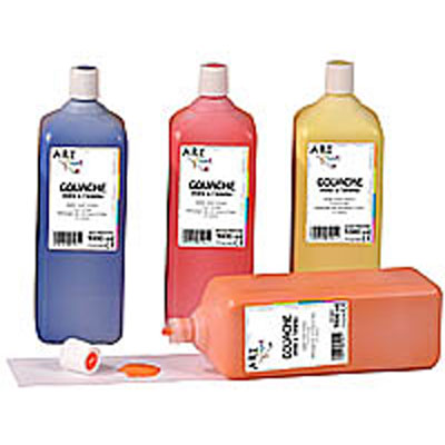ARTPLUS GOUACHE LIQUIDE 1 LITRE BLEU COLBALT PRETE A L EMPLOI