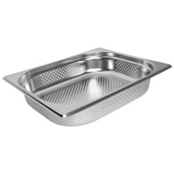 Bac Gastro Inox Perforé GN 1/2 - 6,2L - 100 mm - 265x325x100 mm - Vogue - blanc inox K845_0