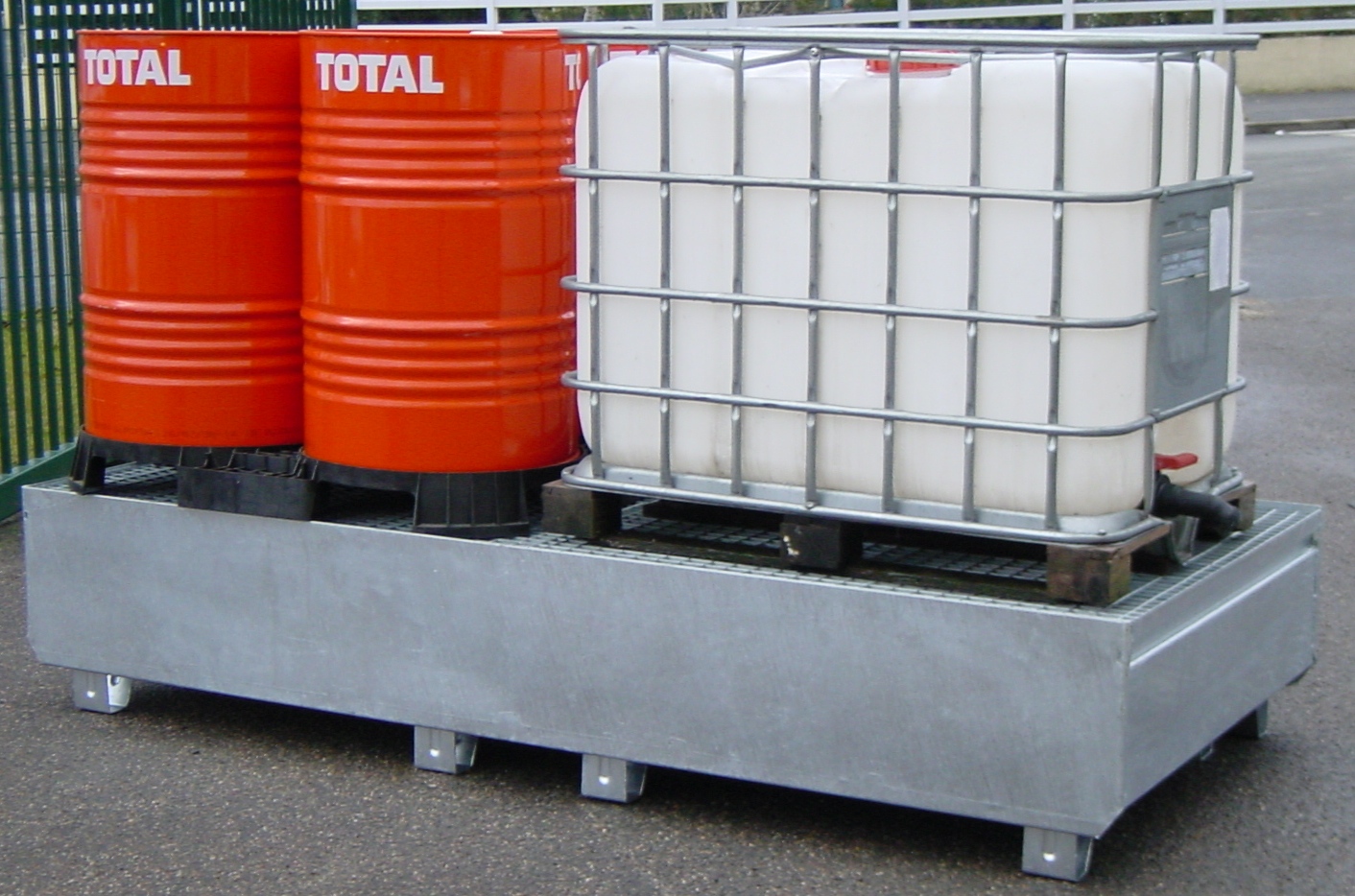 Bac R tention Acier 1000 Litres Pour 2 Cubitainers Devis Sous 1h