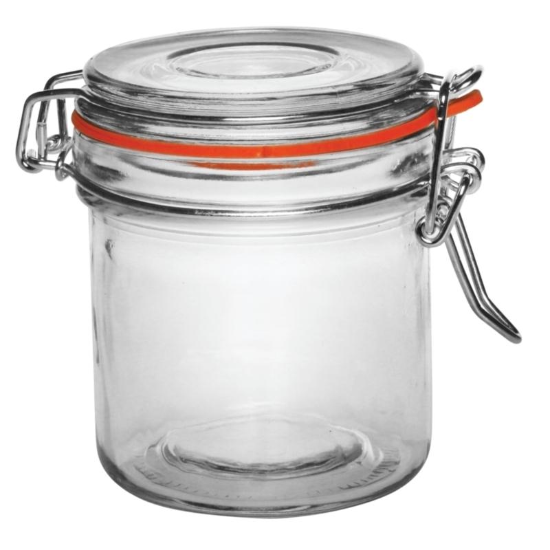 BOCAL DE CONSERVATION AVEC CLIP DE VERROUILLAGE - VOLUME 350ML - 6 PIÈCES
