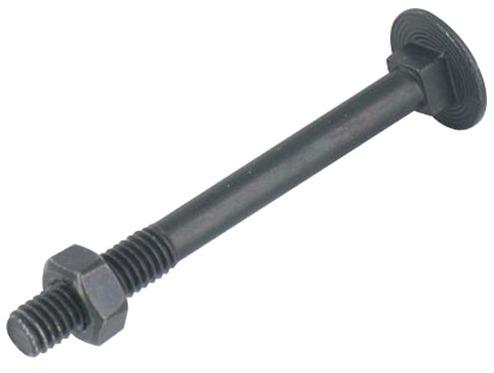 BOULON POUR BOIS TÊTE RONDE À COLLET CARRÉ ACIER ZINGUÉ NOIR 6X45 BOÎTE DE 200 - ULTIMA - 5036045