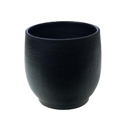 Cache pot Esna Noir 35x34 cm -  Rond Terre Cuite Amadeus 35x34 cm - noir faïence 3520071941424_0