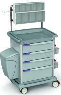 Chariot de soins et de pansements avec tiroirs modulables sur parois ISO - robuste et léger avec plan de travail spacieux_0