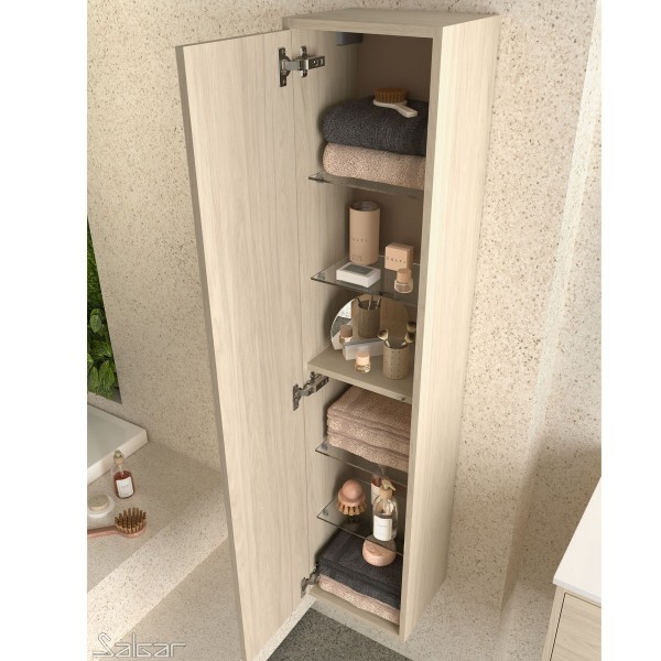 COLONNE SUSPENDUE 140CM SALLE DE BAIN OPTIMUS BOIS NATUREL NORDICK - SALGAR 87879