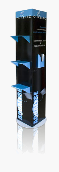 Conception et fabrication sur mesure de PLV - Totems, kakémonos, présentoirs, stands en bois, carton et composite_0