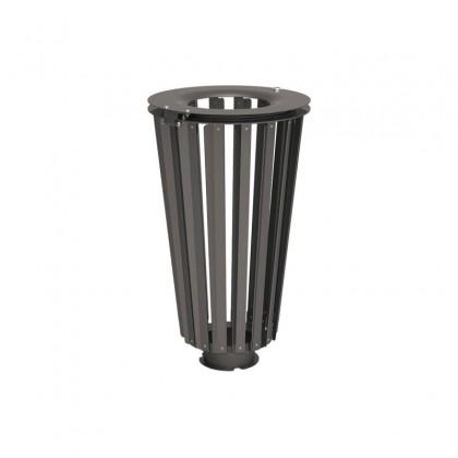 Corbeille Lofoten - bois exotique 80L ou 100L - couvercle en acier avec serrure_0