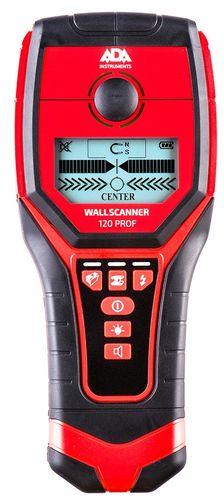 DÉTECTEUR DE BOIS, MÉTAUX ET DE CÂBLES À TRAVERS LES MURS - ADAWALLSCANNER120PROF