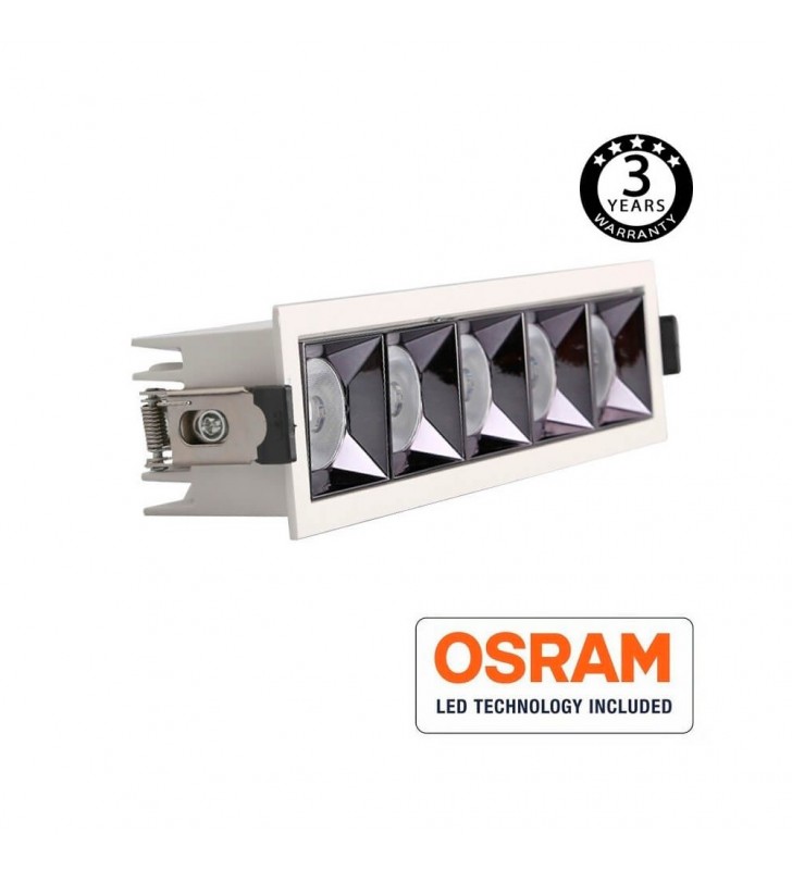 Downlight LED 25W - 24° - UGR17 - Chip OSRAM - Réf 10 - Aluminium, 2750lm, IP20_0