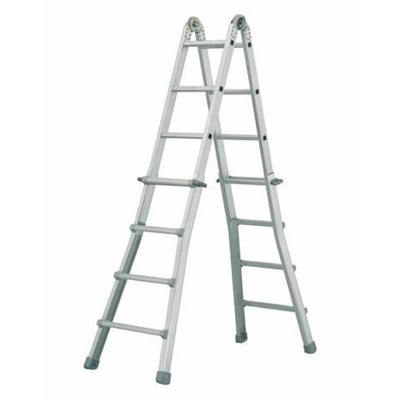 ÉCHELLE PLIANTE TÉLESCOPIQUE MULTISCOPIC TUBESCA COMABI 6 X 2 ÉCHELONS HAUTEUR 3.4 M