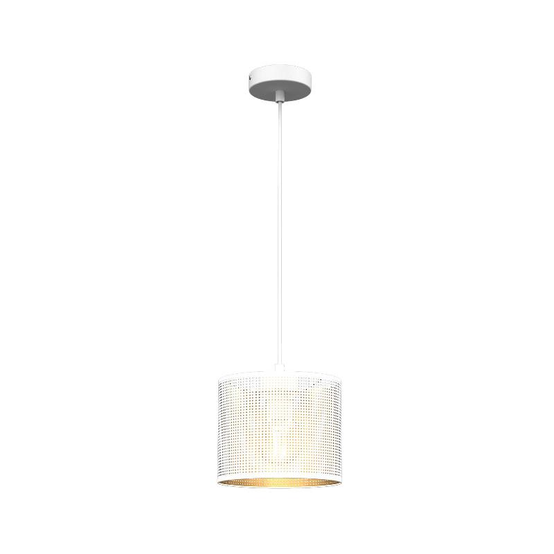 EULUNA SUSPENSION JOVIN, 1 LAMPE, Ø 18 CM, BLANCHE/DORÉE