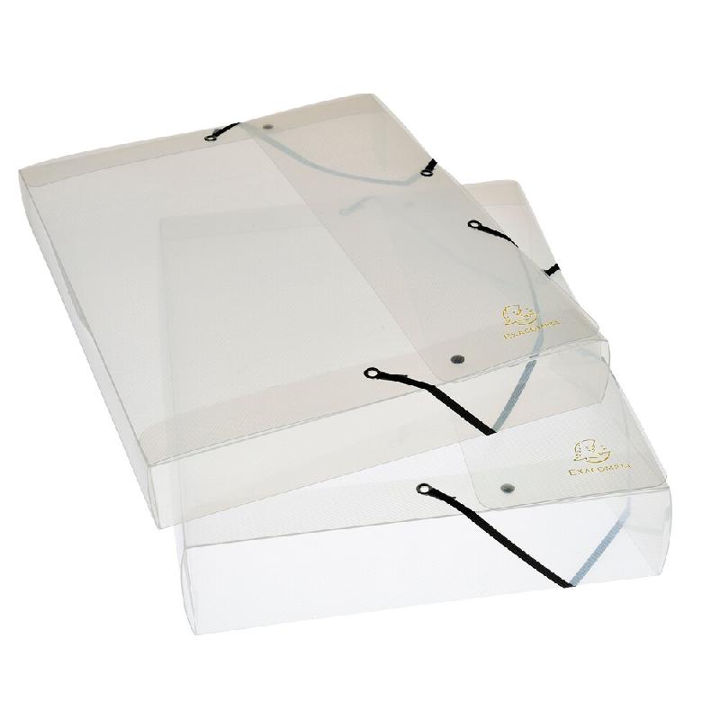 Exacompta - Réf. 5962E - 8 boites de classement Exabox Dos 25mm Polypropylène Crystal - A4 - Cristal - transparent plastique 5962E_0